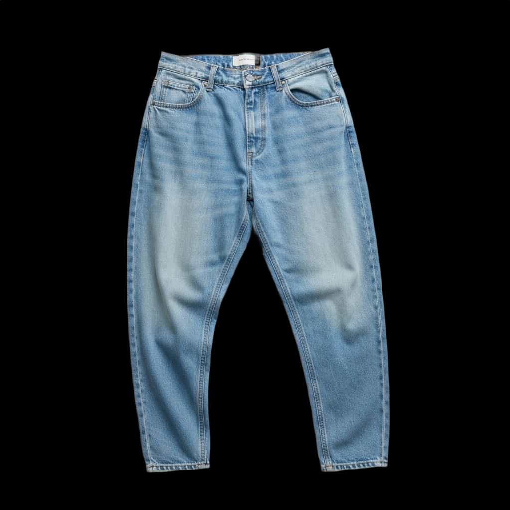 Baggy blue jeans